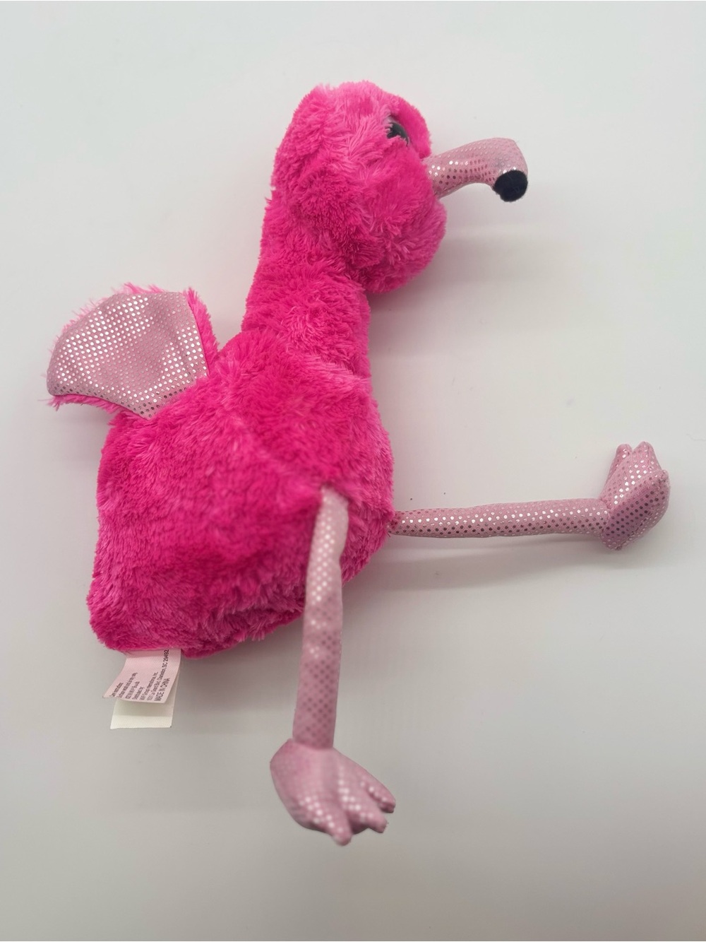 Plush Hot Pink Flamingo Toy for Small Pets
